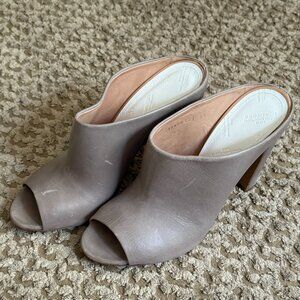 Unworn Peep Toe Mule Grey